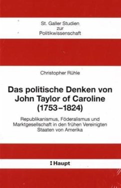 Cover Das politische Denken von John Taylor of Caroline (1753-1824)
