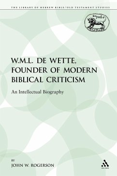 Cover W.M.L. de Wette, Founder of Modern Biblical Criticism