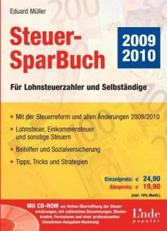 Cover Das Steuer-SparBuch 2009/2010, m. CD-ROM (f. Österreich)