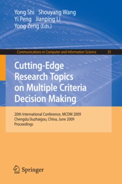 Cutting-Edge Research Topics on Multiple Criteria Decision Making
