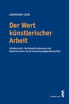 Cover Der Wert künstlerischer Arbeit