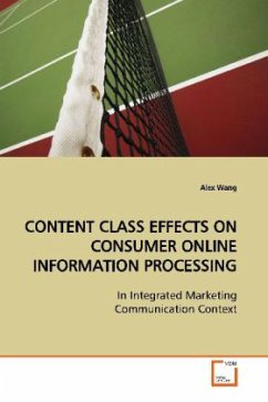 Cover CONTENT CLASS EFFECTS ON CONSUMER ONLINE INFORMATION PROCESSING
