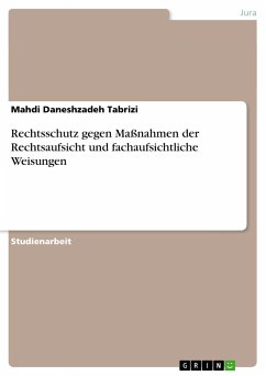 Rechtsschutz gegen Maßnahmen der Rechtsaufsicht und fachaufsichtliche Weisungen - Daneshzadeh Tabrizi, Mahdi