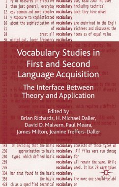 Vocabulary Studies in First and Second Language Acquisition - Richards, Brian; Malvern, David D; Meara, Paul; Milton, James; Treffers-Daller, Jeanine