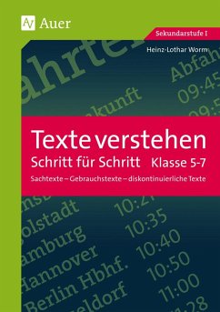 Texte verstehen - Schritt für Schritt, Klasse 5-7 - Worm, Heinz-Lothar