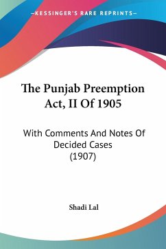 The Punjab Preemption Act, II Of 1905