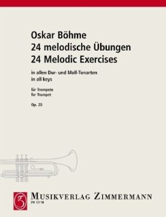 Cover 24 melodische Übungen in allen Dur- und Moll-Tonarten, Trompete in B oder A