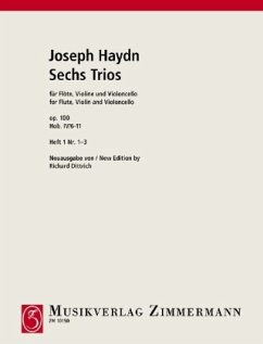 Cover Sechs Trios op. 100, Flöte, Violine und Violoncello, Stimmensatz