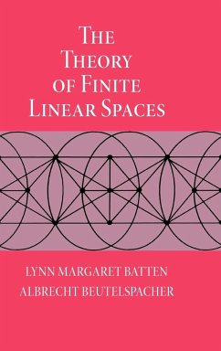 The Theory of Finite Linear Spaces - Batten, Lynn Margaret; Beutelspacher, Albrecht