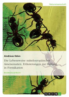Die Lebensweise mitteleuropäischer Ameisenarten. Erläuterungen zur Haltung in Formikarien - Eden, Andreas