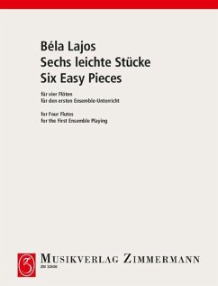 Cover Sechs leichte Stücke für vier Flöten / Six Easy Pieces for Four Flutes