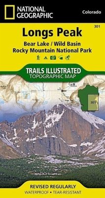 Longs Peak: Rocky Mountain National Park Map [Bear Lake, Wild Basin] - National Geographic Maps