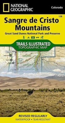 Sangre de Cristo Mountains Map [Great Sand Dunes National Park and Preserve] - National Geographic Maps