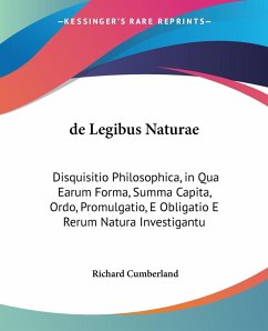 de Legibus Naturae de Legibus Naturae