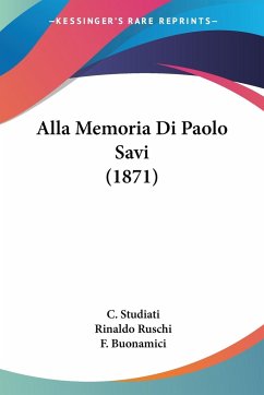 Alla Memoria Di Paolo Savi (1871)