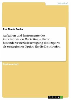 Aufgaben und Instrumente des internationalen Marketing ¿ Unter besonderer Berücksichtigung des Exports als strategischer Option für die Distribution - Fuchs, Eva Maria