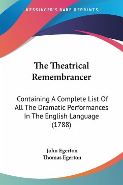 The Theatrical Remembrancer