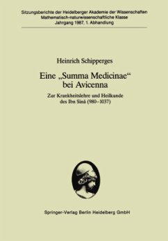 Eine ¿Summa Medicinae¿ bei Avicenna - Schipperges, Heinrich