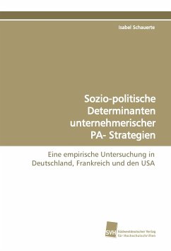 Sozio-politische Determinanten unternehmerischer PA- Strategien - Schauerte, Isabel