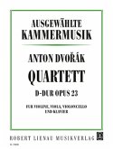 Klavierquartett D-Dur op. 23, Violine, Viola, Violoncello und Klavier, Partitur und Stimmen