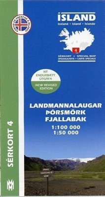 Island - Sérkort Landmannalaugar, Pórsmörk, Fjallabak. Iceland / Islande