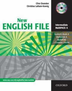 Cover MultiPack A, Student's Book A, Workbook A, Multi-CD-ROM + Grammar Checker / New English File, Intermediate