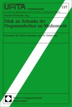 Cover Ethik als Schranke der Programmfreiheit im Medienrecht