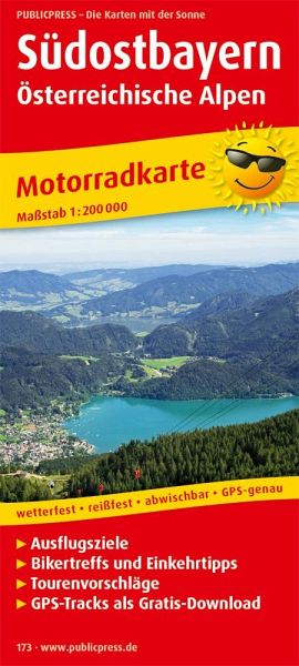 PublicPress Motorradkarte Südostbayern - Österreichische Alpen - Landkarten  portofrei bei bücher.de