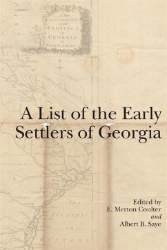Cover A List of the Early Settlers of Georgia