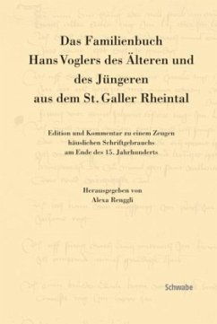 Cover Das Familienbuch Hans Voglers des Älteren und des Jüngeren aus dem St. Galler Rheintal