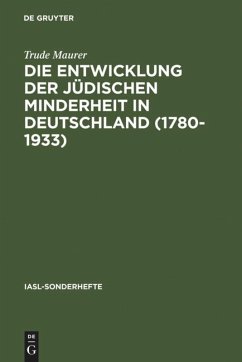 Die Entwicklung der jüdischen Minderheit in Deutschland (1780--1933) - Maurer, Trude