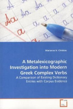 A Metalexicographic Investigation into Modern Greek Complex Verbs - Christou, Marianna N.