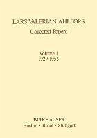 Collected Papers Volume 1 1929¿1955 - Ahlfors, Lars V.
