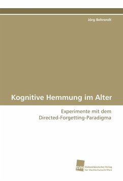 Kognitive Hemmung im Alter - Behrendt, Jörg