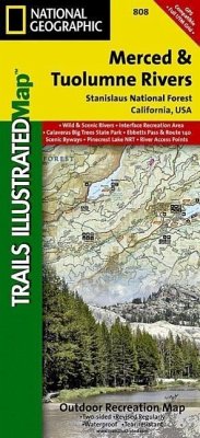 Merced and Tuolumne Rivers Map [Stanislaus National Forest] - National Geographic Maps