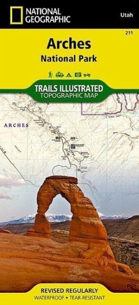 National Geographic Trails Illustrated Map Arches National Park Utah, USA