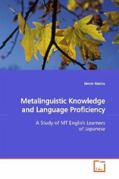 Metalinguistic Knowledge and Language Proficiency - Kinzley, Simon