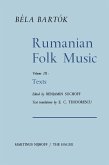 Rumanian Folk Music: Texts