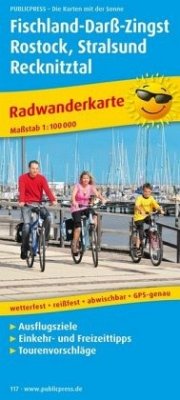 PublicPress Radwanderkarte Fischland-Darss-Zingst, Rostock, Stralsund, Recknitztal