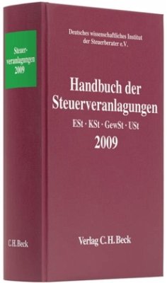 Cover Handbuch der Steuerveranlagungen 2009