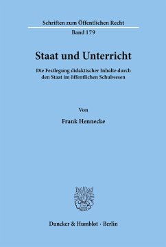 Staat und Unterricht. - Hennecke, Frank