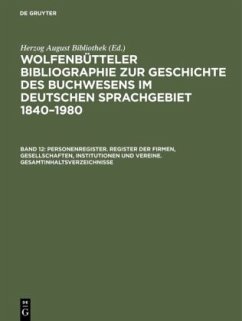 Personenregister. Register der Firmen, Gesellschaften, Institutionen und Vereine. Gesamtinhaltsverzeichnisse - Personenregister. Register der Firmen, Gesellschaften, Institutionen und Vereine. Gesamtinhaltsverzeichnisse