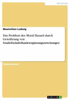 Das Problem des Moral Hazard durch Gewährung von Sonderbedarfs-Bundesergänzungszuweisungen - Ludwig, Maximilian