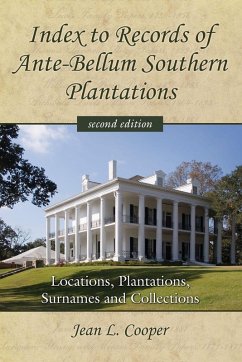 Cover Index to Records of Ante-Bellum Southern Plantations
