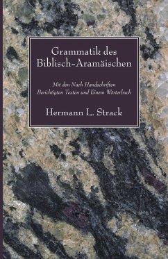 Grammatik des Biblisch-Aramaischen - Strack, Hermann L.