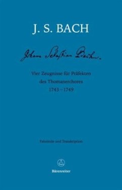 Cover Vier Zeugnisse für Präfekten des Thomanerchores 1743-1749