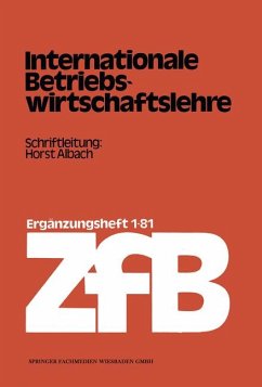 Internationale Betriebswirtschaftslehre,. Zeitschrift für Betriebswirtschaft / Ergänzungsheft ; 81,1.