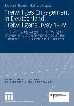 Freiwilliges Engagement in Deutschland.Freiwilligensurvey 1999