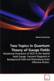 Two Topics in Quantum Theory of Gauge Fields