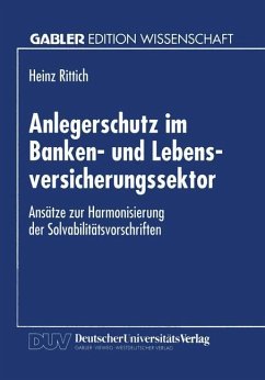 Anlegerschutz im Banken- und Lebensversicherungssektor - Rittich, Heinz